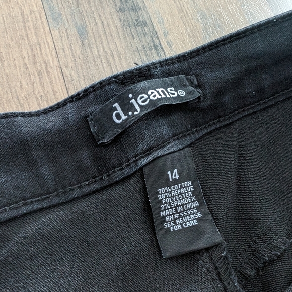 D.jeans woman's black size 14 - Picture 5 of 5